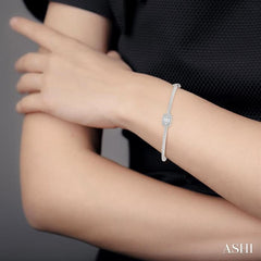 ASHI Emerald Shape Halo Fusion Diamond Fashion Bangle 798C1PPFGWG