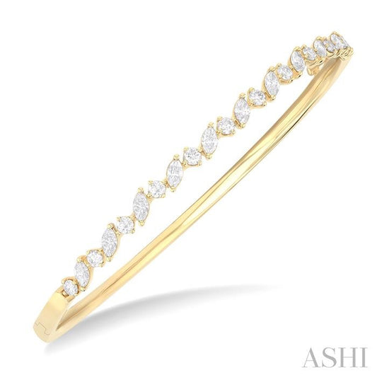 ASHI Stackable Marquise Shape Diamond Bangle 799E0PPFGYG-1.35