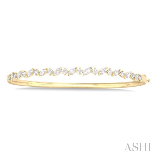 ASHI Stackable Marquise Shape Diamond Bangle 799E0PPFGYG-1.35