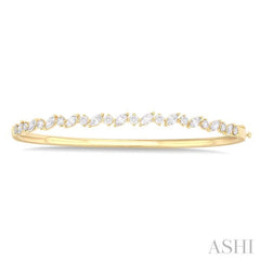 ASHI Stackable Marquise Shape Diamond Bangle 799E0PPFGYG-1.35