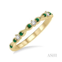 ASHI Gemstone & Diamond Band 46429PPFVEMYG