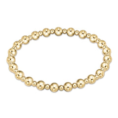 Enewton Classic Grateful Pattern 5mm Bead Bracelet - Gold BCLGRAPG5