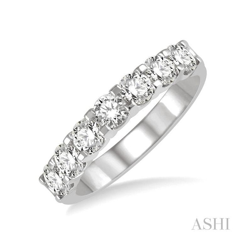 ASHI 7 Stone Diamond Wedding Band 33291PPFGWG