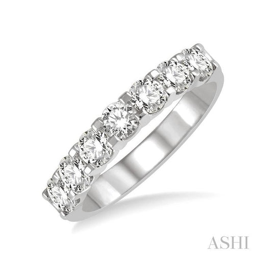 ASHI 7 Stone Diamond Wedding Band 33291PPFGWG