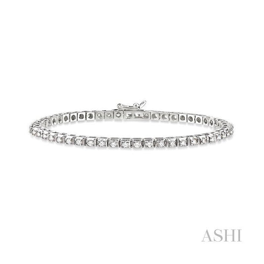ASHI Diamond Tennis Bracelet 70162PPFGWG