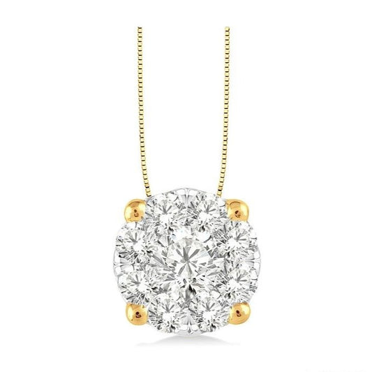Parkplace Jewelers Round Shape Lovebright Essential Diamond Solitaire Pendant 91752PPFVPDYW