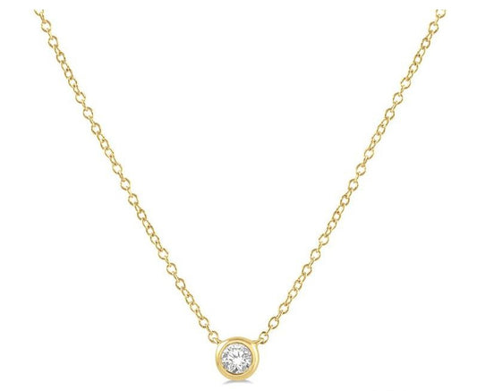Parkplace Jewelers Bezel Set Petite Diamond Fashion Pendant 646C8PPTGPDYG