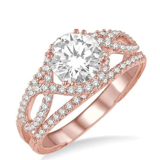 Parkplace Jewelers Round Shape Semi-Mount Diamond Engagement Ring 22133PPFRPG-SM