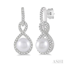 ASHI Pearl & Diamond Fashion Earrings 56896PPTSERWPWG