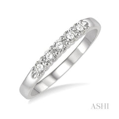 ASHI Round Shape 5 Stone Diamond Wedding Band 33346PPFGWG