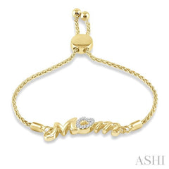 ASHI Gold Vermeil Mom Diamond Lariat Bracelet 81109PPSSSLTB-GV