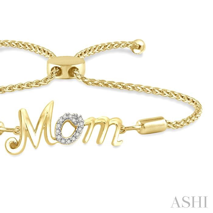 ASHI Gold Vermeil Mom Diamond Lariat Bracelet 81109PPSSSLTB-GV