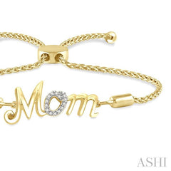 ASHI Gold Vermeil Mom Diamond Lariat Bracelet 81109PPSSSLTB-GV