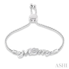 ASHI Silver Mom Diamond Lariat Bracelet 81109PPSSSLTB
