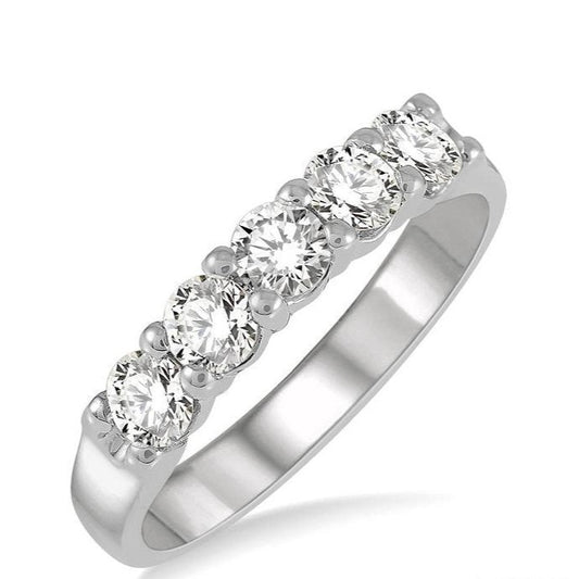 Parkplace Jewelers Round Shape 5 Stone Diamond Wedding Band 33342PPFGWG