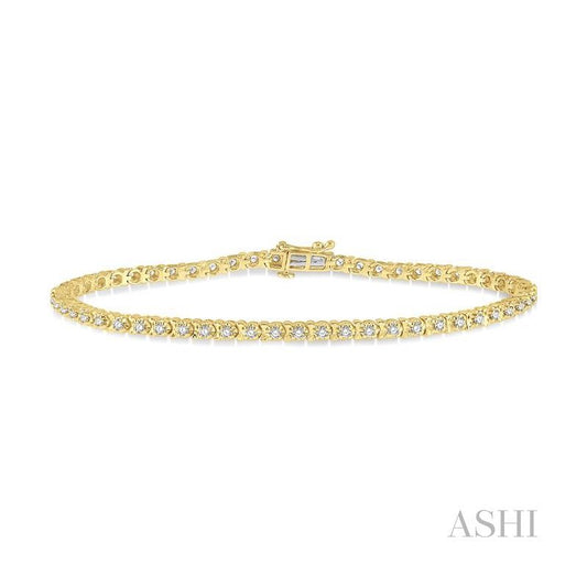 ASHI Tulip Diamond Tennis Bracelet 70241PPFGYG