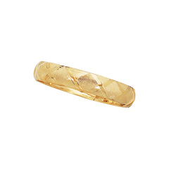 Yellow Gold Diamond Cut/ Textured Classic Bangles Bracelet