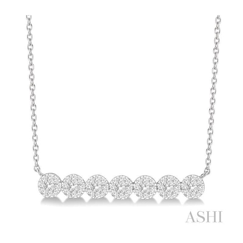 ASHI Bar Lovebright Essential Diamond Necklace 992FHPPFHNKWG