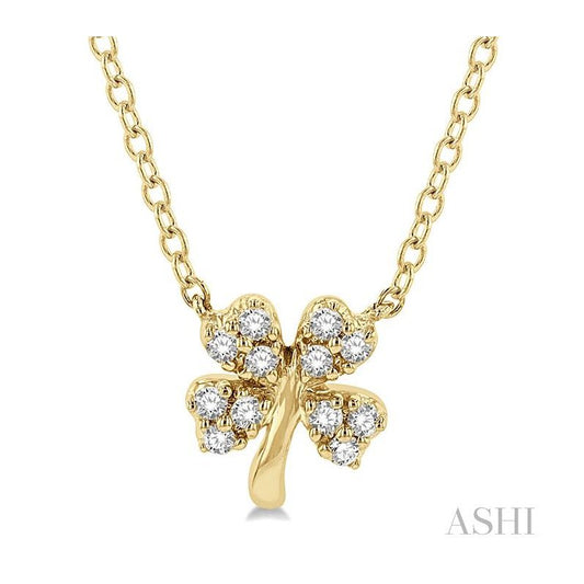 ASHI Clover Petite Diamond Fashion Pendant 644B8PPTSPDYG