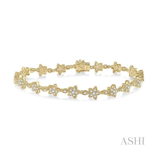 ASHI Flower Diamond Fashion Bracelet 70121PPFHYG