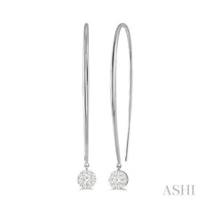 ASHI Round Shape Lovebright Essential Diamond Earrings 918A5PPFHERWG