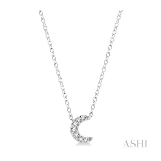 ASHI Crescent Petite Diamond Fashion Pendant 642A9PPTSPDWG