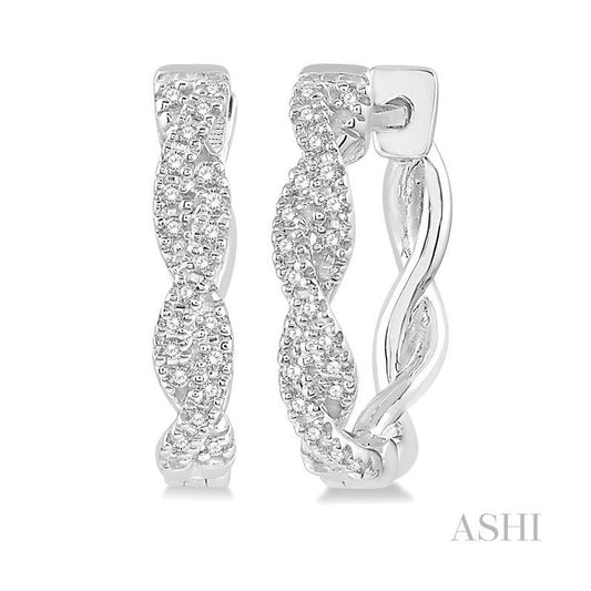 ASHI Diamond Hoop Earrings 631A7PPTSERWG