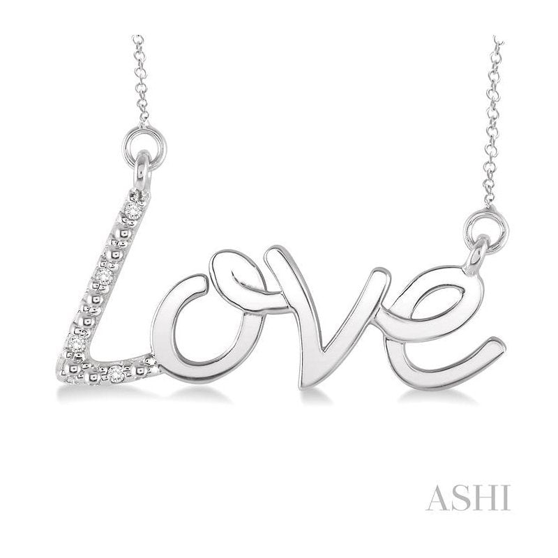 ASHI Silver Love Diamond Fashion Pendant 87049PPSSSLPD