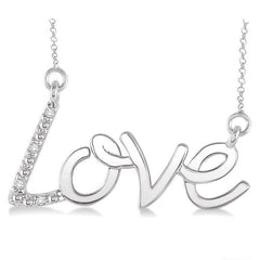 Parkplace Jewelers Silver Love Diamond Fashion Pendant 87049PPSSSLPD