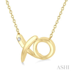 ASHI Gold Vermeil X & O Diamond Fashion Pendant 84139PPSSSLPD-GV