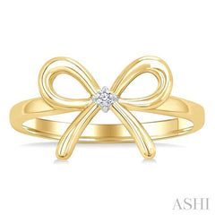 ASHI Gold Vermeil Bow Diamond Fashion Ring 84229PPSGSLRG-GV