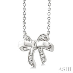 ASHI Silver Bow Diamond Fashion Pendant 84249PPSSSLPD