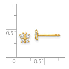 848E Inverness 14k Butterfly CZ Earrings