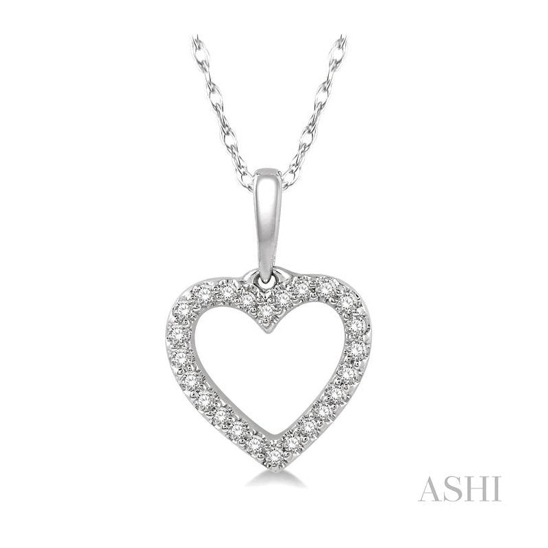 ASHI Heart Shape Petite Diamond Fashion Pendant 626A8PPTSPDWG