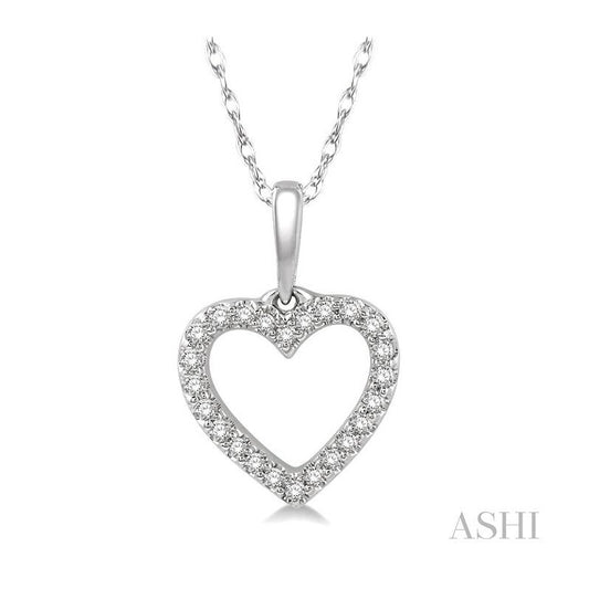 ASHI Heart Shape Petite Diamond Fashion Pendant 626A8PPTSPDWG