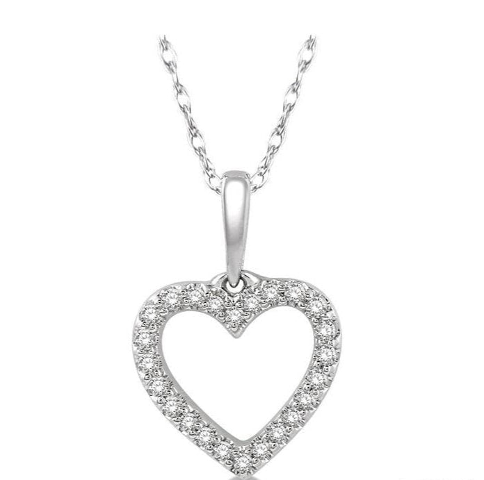 Parkplace Jewelers Heart Shape Petite Diamond Fashion Pendant 626A8PPTSPDWG
