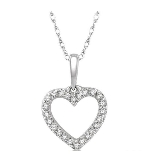 Parkplace Jewelers Heart Shape Petite Diamond Fashion Pendant 626A8PPTSPDWG