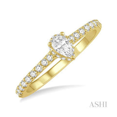 ASHI Pear Shape Diamond Engagement Ring 259J3PPFHYG-LE-PR
