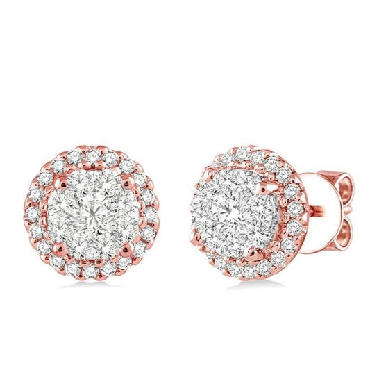 Parkplace Jewelers Round Shape Halo Lovebright Essential Diamond Earrings 94911PPFVERPW