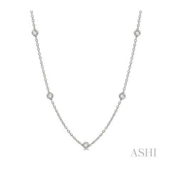 ASHI Diamond Station Necklace 990A1PPFHNKWG
