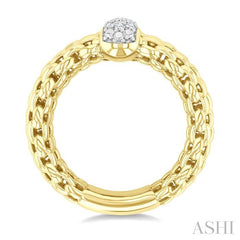 ASHI Gold Vermeil Bold Diamond Fashion Ring 85318PPSSSLRG-GV