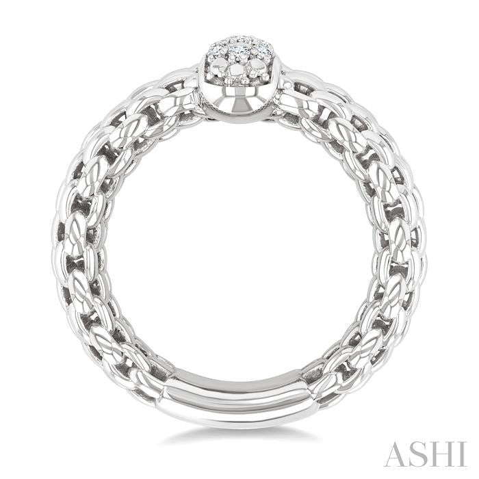 ASHI Silver Bold Diamond Fashion Ring 85318PPSSSLRG