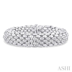 ASHI Silver Bold Diamond Fashion Bracelet 85337PPSSSLTB