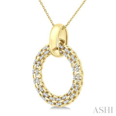 ASHI Gold Vermeil Bold Circle Diamond Pendant 85338PPSSSLPD-GV