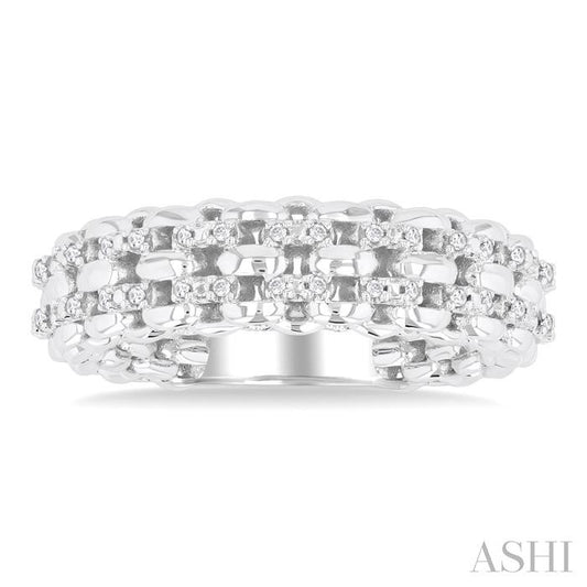 ASHI Silver Bold Diamond Fashion Ring 85338PPSSSLRG