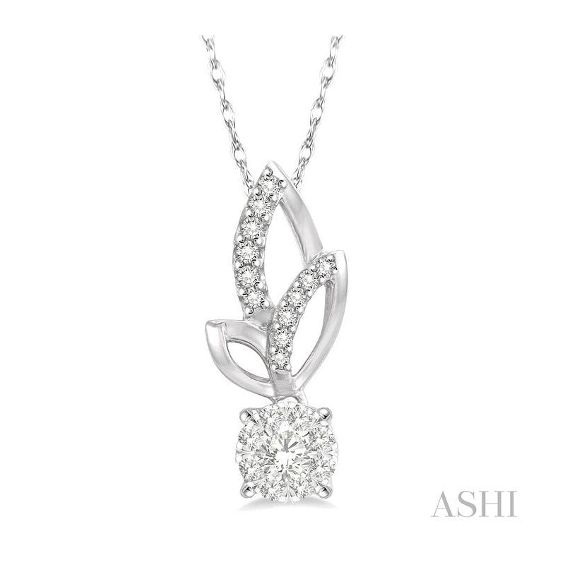 ASHI Round Shape Lovebright Diamond Fashion Pendant 901A8PPFHPDWG