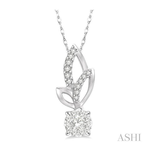 ASHI Round Shape Lovebright Diamond Fashion Pendant 901A8PPFHPDWG