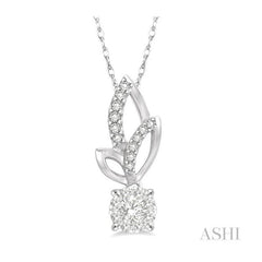 ASHI Round Shape Lovebright Diamond Fashion Pendant 901A8PPFHPDWG