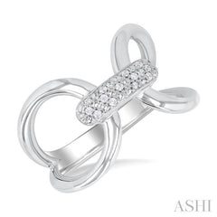 ASHI Silver Bold Diamond Fashion Ring 85479PPSSSLRG