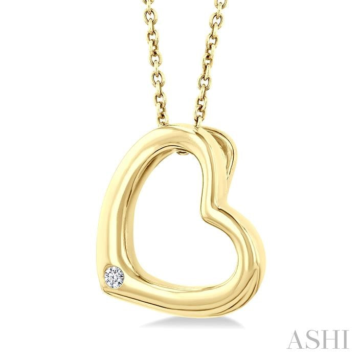 ASHI Gold Vermeil Heart Shape Diamond Fashion Pendant 85649PPSSSLPD-GV